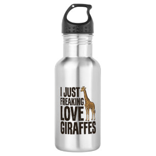 Funny Giraffe Lover Vintage Engraving Shirt Design 532 Ml Water Bottle