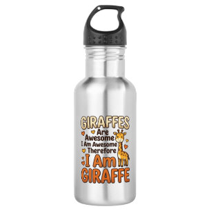 Funny Giraffe Lover Vintage Engraving Shirt Design 532 Ml Water Bottle