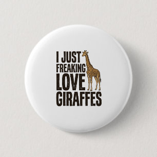 Funny Giraffe Lover Vintage Engraving Shirt Design 6 Cm Round Badge