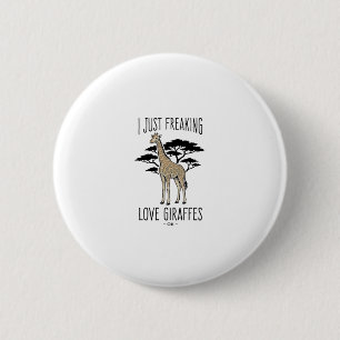 Funny Giraffe Lover Vintage Engraving Shirt Design 6 Cm Round Badge