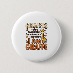 Funny Giraffe Lover Vintage Engraving Shirt Design 6 Cm Round Badge
