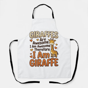 Funny Giraffe Lover Vintage Engraving Shirt Design Apron
