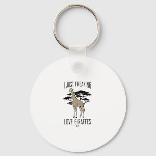 Funny Giraffe Lover Vintage Engraving Shirt Design Key Ring