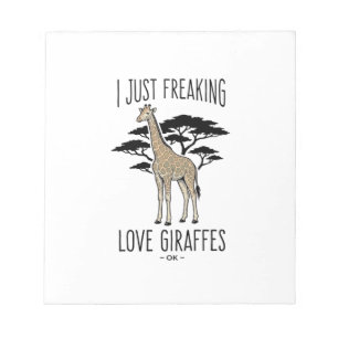 Funny Giraffe Lover Vintage Engraving Shirt Design Notepad