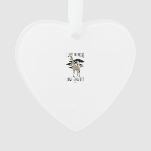 Funny Giraffe Lover Vintage Engraving Shirt Design Ornament