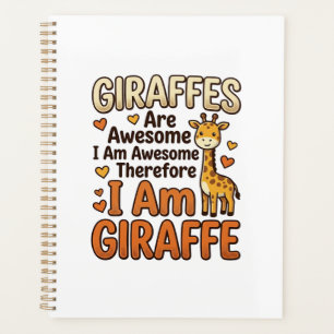Funny Giraffe Lover Vintage Engraving Shirt Design Planner