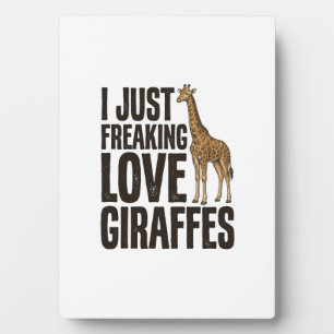 Funny Giraffe Lover Vintage Engraving Shirt Design Plaque