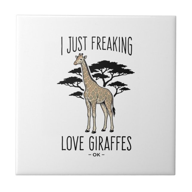 Funny Giraffe Lover Vintage Engraving Shirt Design Tile (Front)