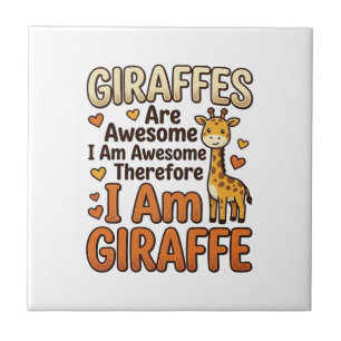 Funny Giraffe Lover Vintage Engraving Shirt Design Tile
