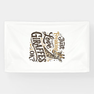 Funny Giraffe Lover Vintage Typography Shirt Desig Banner