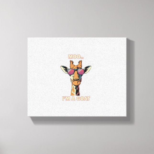 Funny Giraffe Moo   Canvas Print (Front)