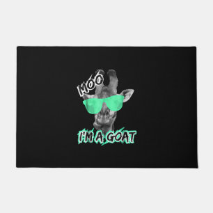 Funny Giraffe Moo Im A Goat Cute Zoo Animal Gift Doormat