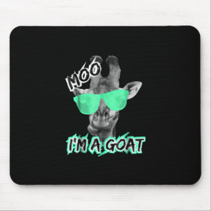 Funny Giraffe Moo Im A Goat Cute Zoo Animal Gift Mouse Pad