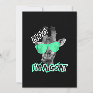 Funny Giraffe Moo Im A Goat Cute Zoo Animal Gift Save The Date