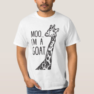 Funny Giraffe Moo I'm A Goat Farm Zoo Animal T-Shirt