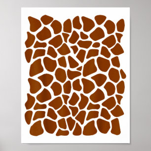 Funny Giraffe Pattern Lazy Halloween Costume Poster