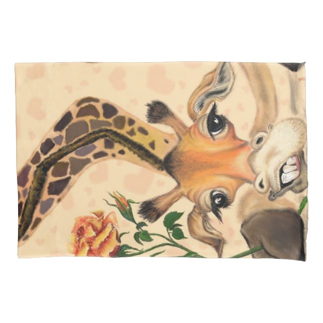Funny Giraffe Pillow Case (Front)