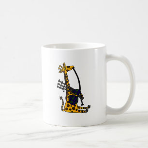 Funny Giraffe Playing Bagpipes Art Coffee Mug