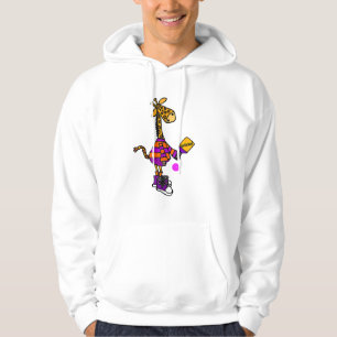 Funny Giraffe Playing Pickleball Hoodie