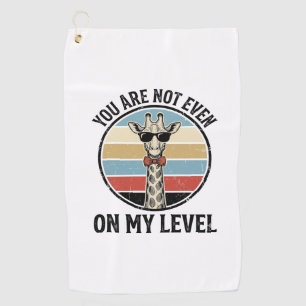 Funny Giraffe Quote Vintage Engraving T-Shirt Desi Golf Towel