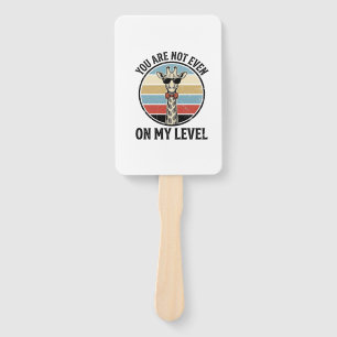 Funny Giraffe Quote Vintage Engraving T-Shirt Desi Hand Fan