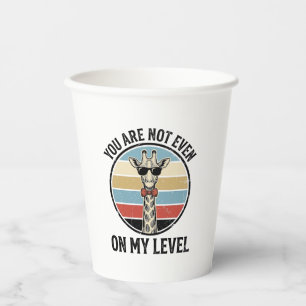Funny Giraffe Quote Vintage Engraving T-Shirt Desi Paper Cups