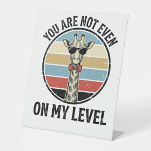 Funny Giraffe Quote Vintage Engraving T-Shirt Desi Pedestal Sign
