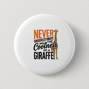Funny Giraffe Quote Vintage Vector T-Shirt Design_ 6 Cm Round Badge