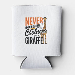 Funny Giraffe Quote Vintage Vector T-Shirt Design_ Can Cooler