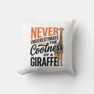 Funny Giraffe Quote Vintage Vector T-Shirt Design_ Cushion
