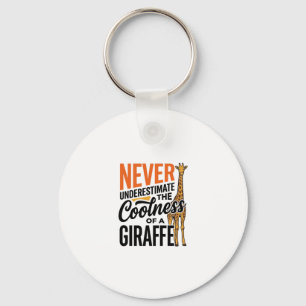 Funny Giraffe Quote Vintage Vector T-Shirt Design_ Key Ring