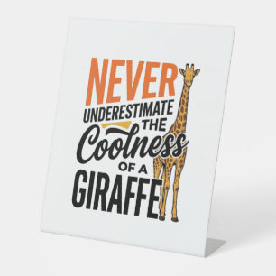 Funny Giraffe Quote Vintage Vector T-Shirt Design_ Pedestal Sign