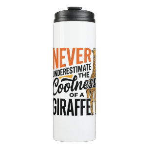 Funny Giraffe Quote Vintage Vector T-Shirt Design_ Thermal Tumbler