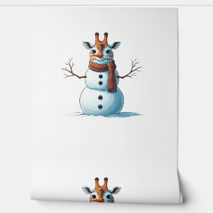 Funny Giraffe Snowman Scarf Christmas Womens Mens  Wallpaper
