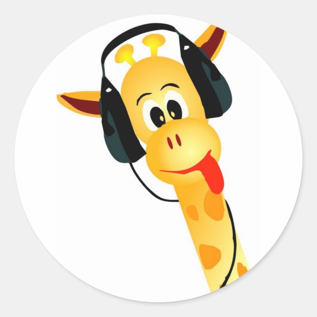 funny giraffe sticker (Front)