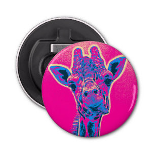 Funny Giraffe Sticking out his Tongue Bottle Opener