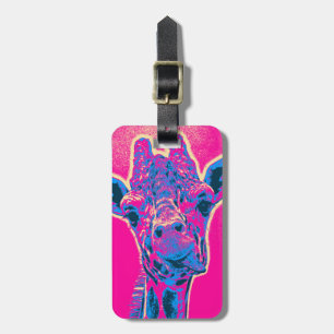 Funny Giraffe Sticking out his Tongue Luggage Tag