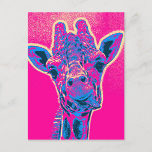 Funny Giraffe Sticking out his Tongue Postcard