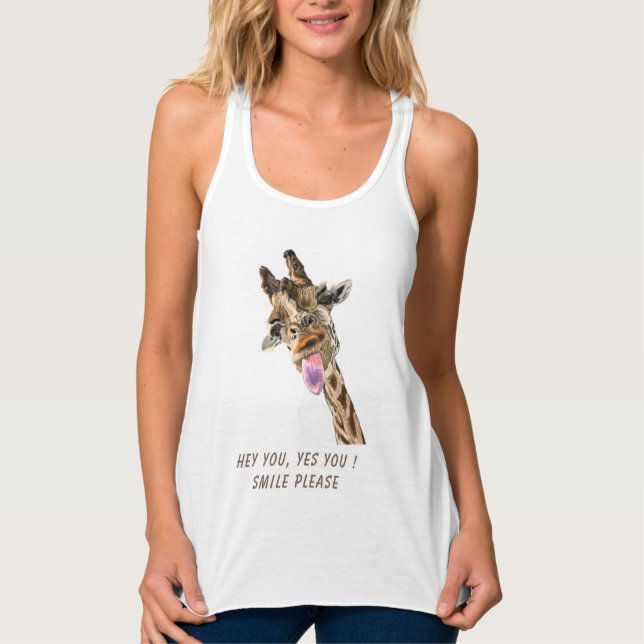 Funny Giraffe Tank Top (Front)