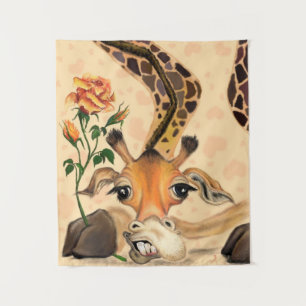 Funny Giraffe Tapestry