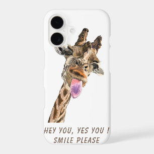 Funny Giraffe Tongue Out Personalised Text