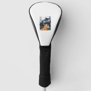 Funny Giraffe UFO Zoo Animal Weird Meme Graphic  _ Golf Head Cover