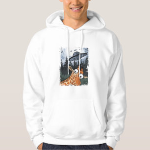 Funny Giraffe UFO Zoo Animal Weird Meme Graphic  _ Hoodie