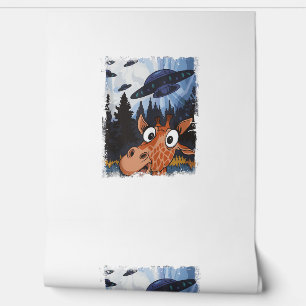 Funny Giraffe UFO Zoo Animal Weird Meme Graphic  Wallpaper