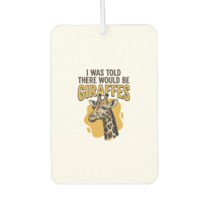 Funny Giraffe Vintage Engraving Shirt Design_1 Car Air Freshener