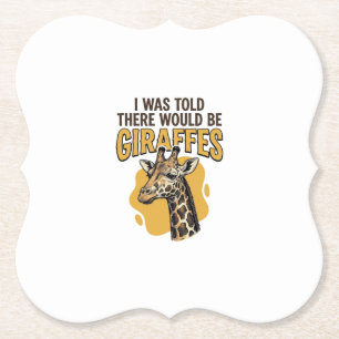 Funny Giraffe Vintage Engraving Shirt Design_1 Paper Coaster