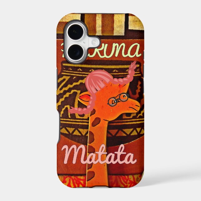Funny Giraffe with cool text Hakuna Matata (Back)