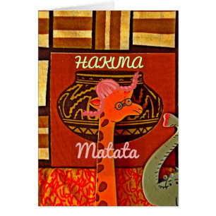 Funny Giraffe with cool text Hakuna Matata