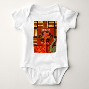 Funny Giraffe with cool text Hakuna Matata Design Baby Bodysuit