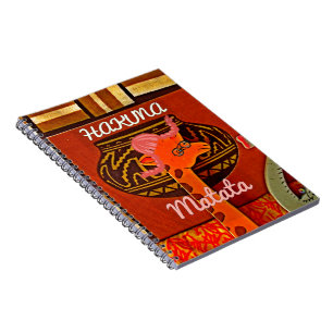 Funny Giraffe with cool text Hakuna Matata Spiral Notebook